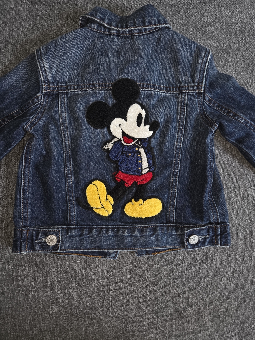GapKids Denim Jacket with Mickey Patch - Blue